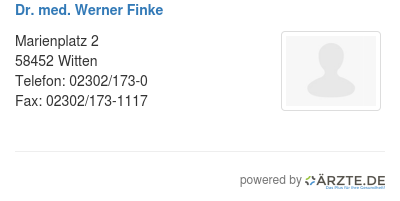 Dr med werner finke