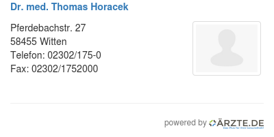 Dr med thomas horacek