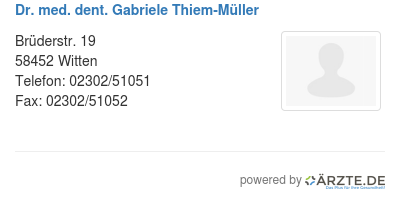 Dr med dent gabriele thiem mueller