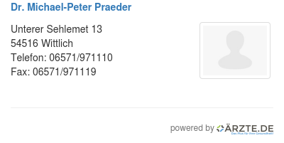 Dr michael peter praeder