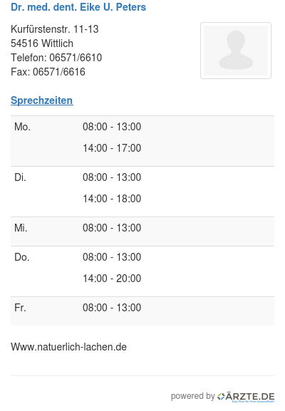 Dr med dent eike u peters