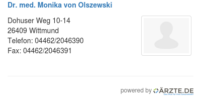 Dr med monika von olszewski