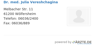 Dr med julia vereshchagina