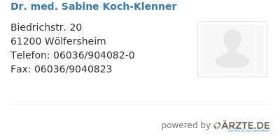Dr med sabine koch klenner