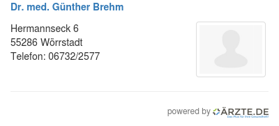 Dr med guenther brehm