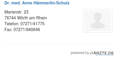 Dr med anne haemmerlin schulz