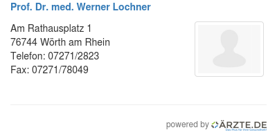 Prof dr med werner lochner