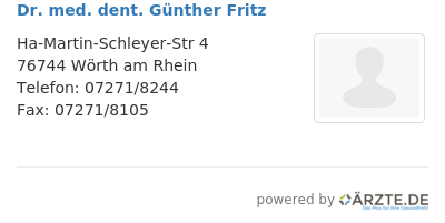 Dr med dent guenther fritz