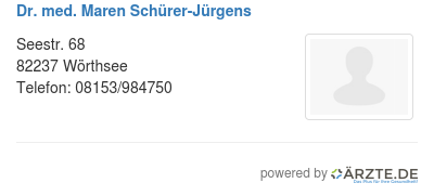 Dr med maren schuerer juergens