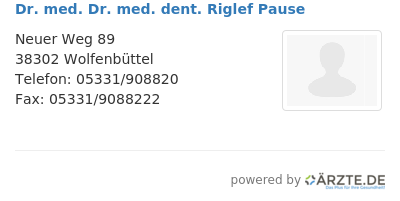 Dr med dr med dent riglef pause 566720