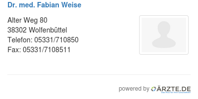 Dr med fabian weise