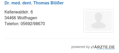 Dr med dent thomas bloesser