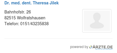 Dr med dent theresa jilek 447188