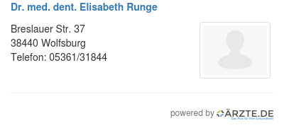 Dr med dent elisabeth runge