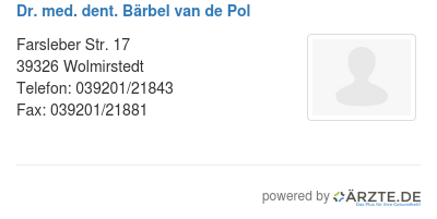 Dr med dent baerbel van de pol