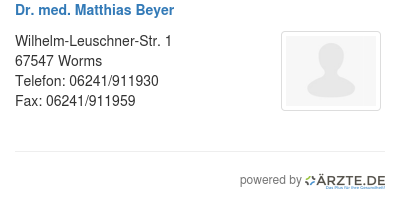 Dr med matthias beyer