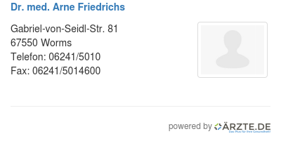 Dr med arne friedrichs