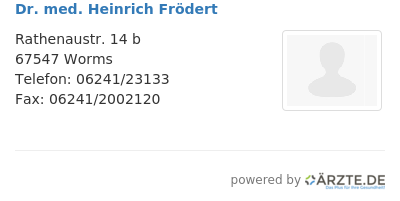 Dr med heinrich froedert