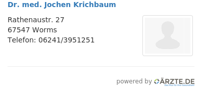 Dr med jochen krichbaum