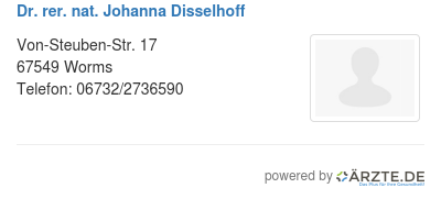 Dr rer nat johanna disselhoff