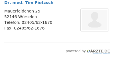 Dr med tim pietzsch 644145