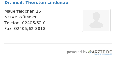 Dr med thorsten lindenau