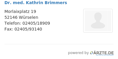 Dr med kathrin brimmers