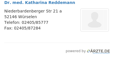 Dr med katharina reddemann