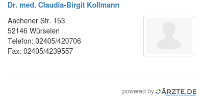 Dr med claudia birgit kollmann