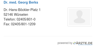 Dr med georg berks