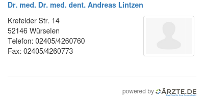 Dr med dr med dent andreas lintzen