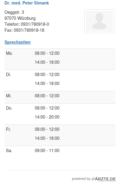 Dr med peter simank