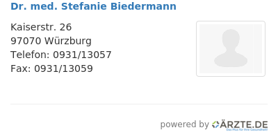 Dr med stefanie biedermann
