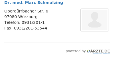 Dr med marc schmalzing