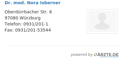 Dr med nora isberner