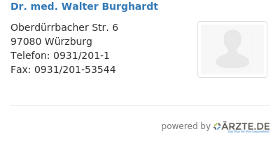 Dr med walter burghardt