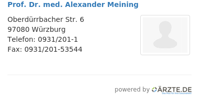 Prof dr med alexander meining