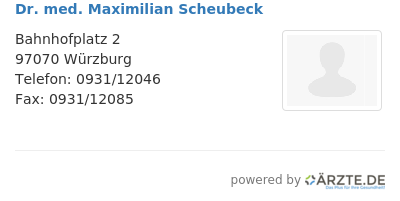 Dr med maximilian scheubeck