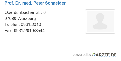 Prof dr med peter schneider