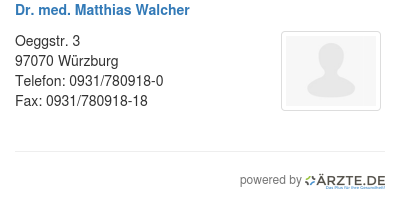 Dr med matthias walcher 540143