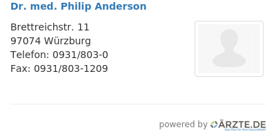 Dr med philip anderson