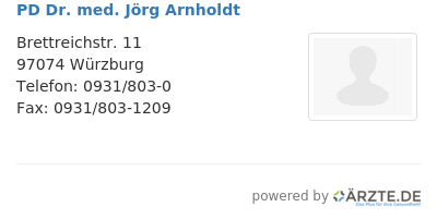 Pd dr med joerg arnholdt