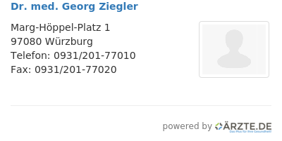 Dr med georg ziegler