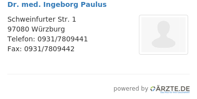 Dr med ingeborg paulus