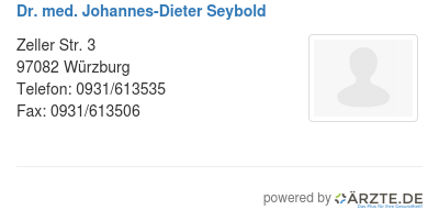 Dr med johannes dieter seybold