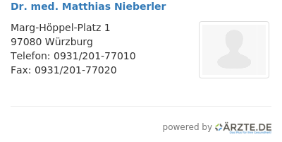 Dr med matthias nieberler