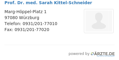 Prof dr med sarah kittel schneider
