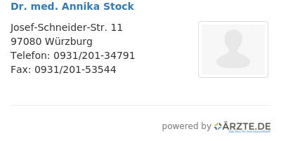 Dr med annika stock