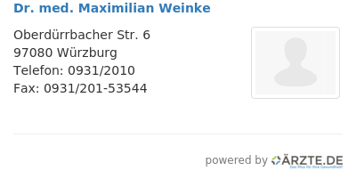 Dr med maximilian weinke