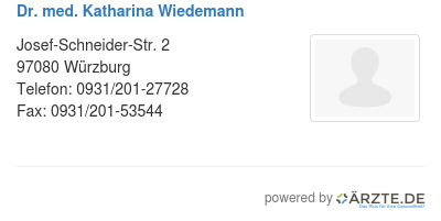 Dr med katharina wiedemann